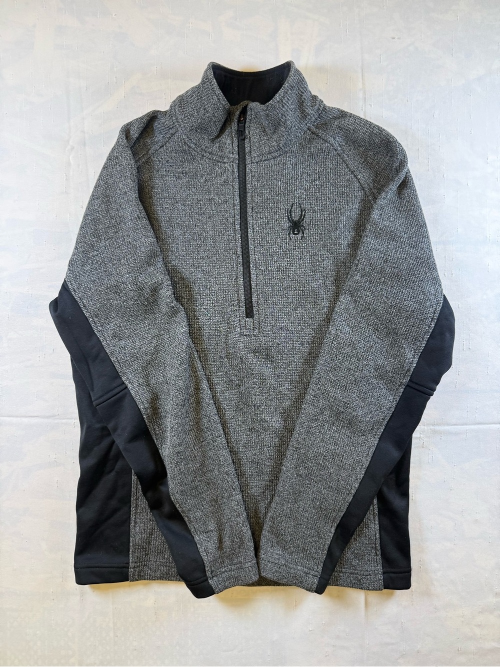 Spyder Men’s Gray and Black Half-Zip Performance Pullover